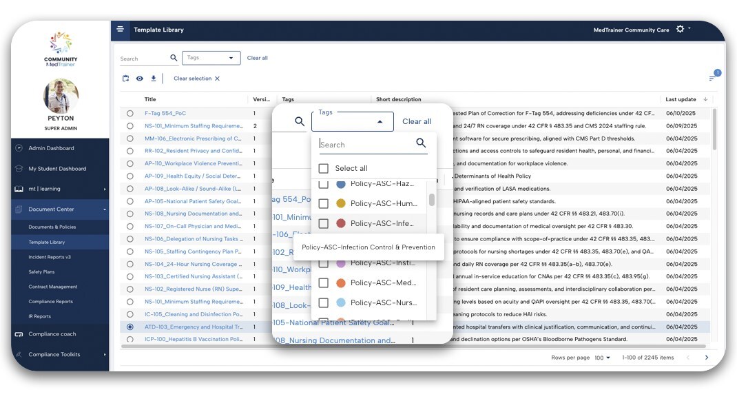 MedTrainer Expands Industry-Leading Policy and Document Management Capabilities